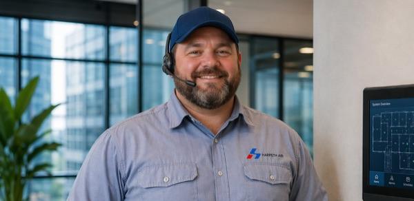 Harpeth Air dispatcher taking a commercial HVAC service call